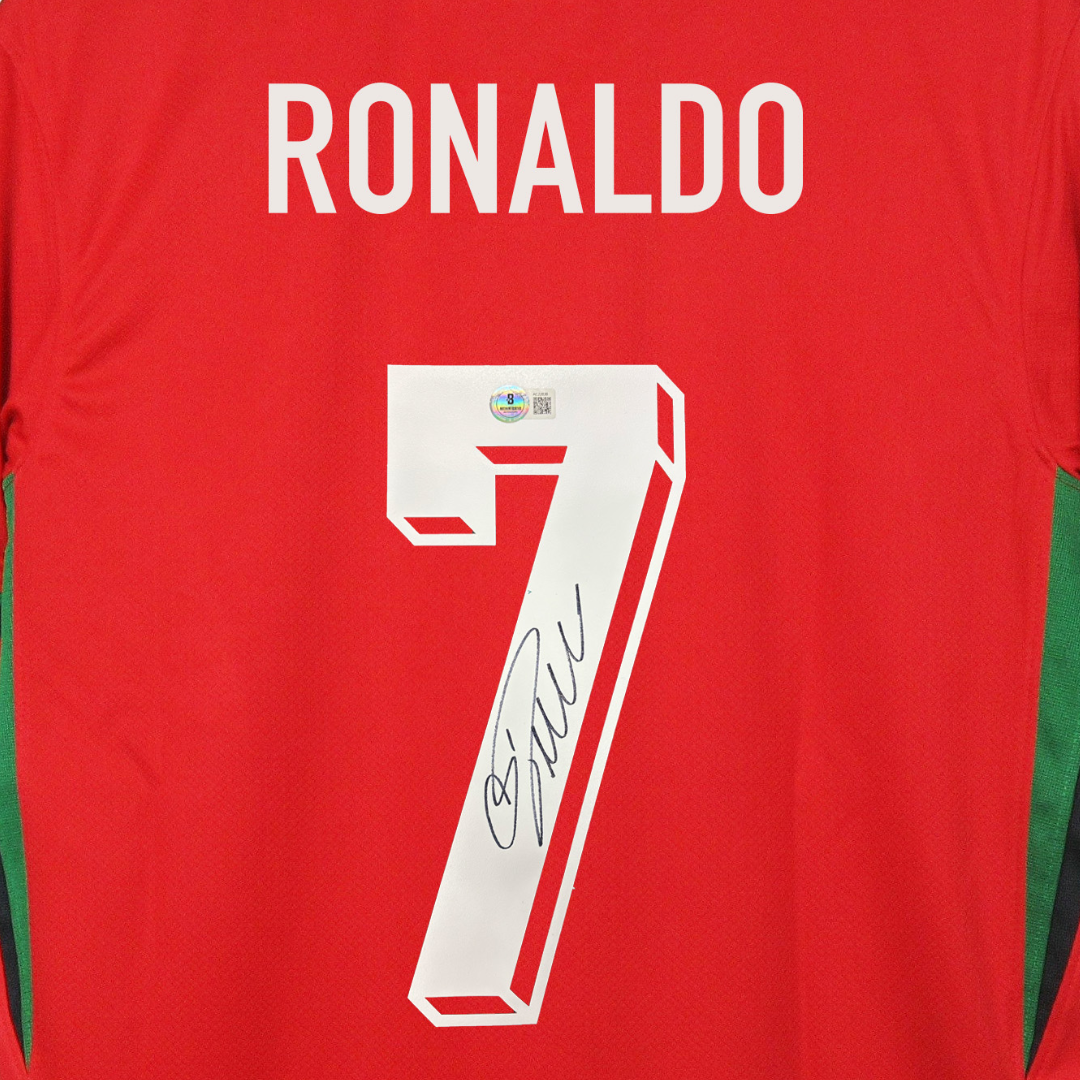 Cristiano Ronaldo Signed Portugal Home Soccer Jersey #7 with Beckett COA